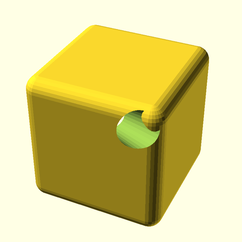 cube with hole