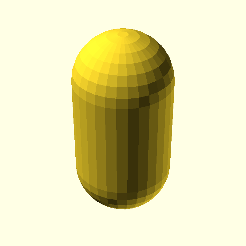 cylinder rounded ends