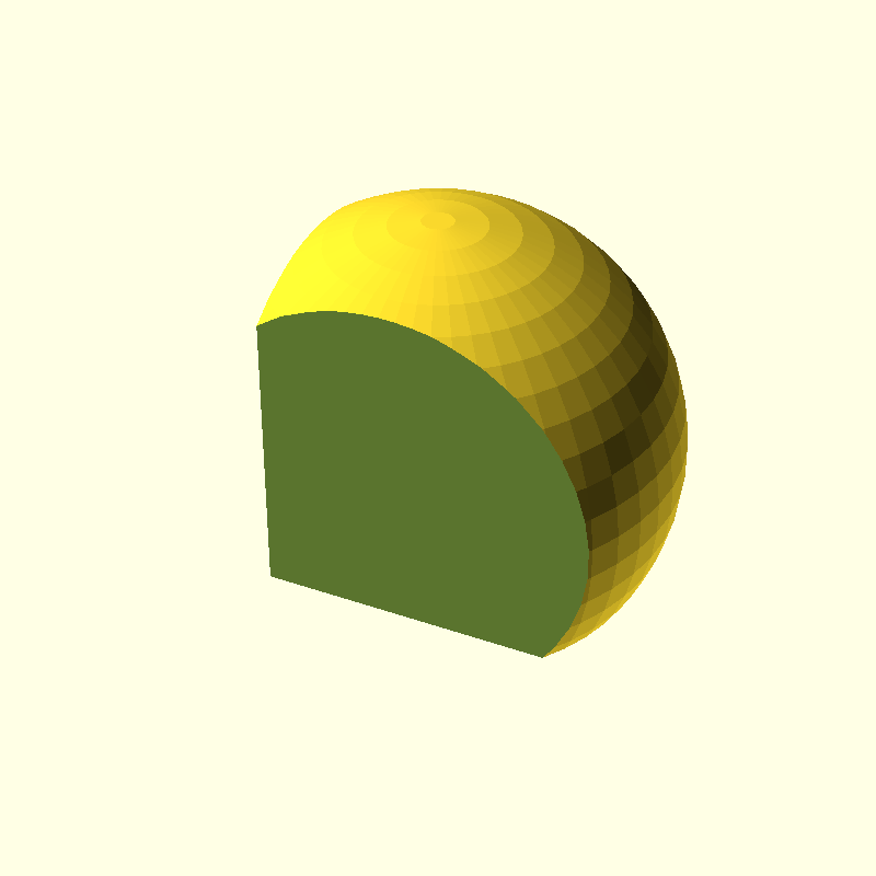 sphere sliced quarter