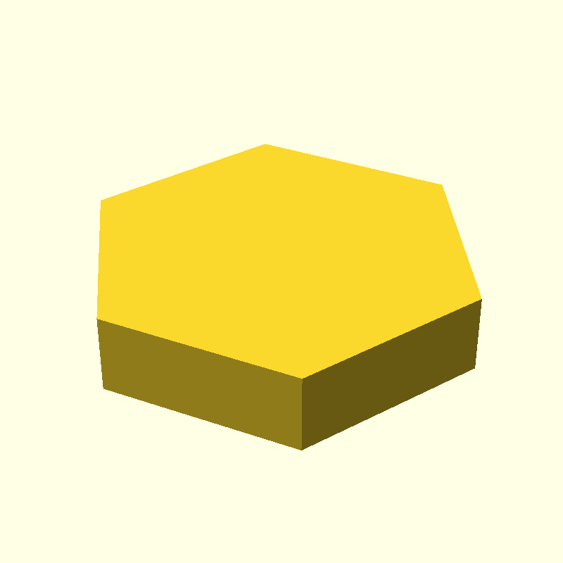 extruded hexagon