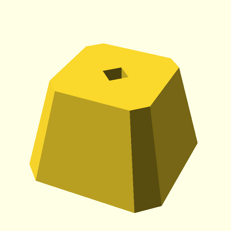 linear extrusion tapered