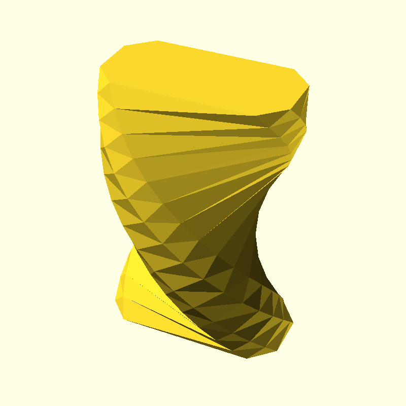 linear extrusion twisted 180