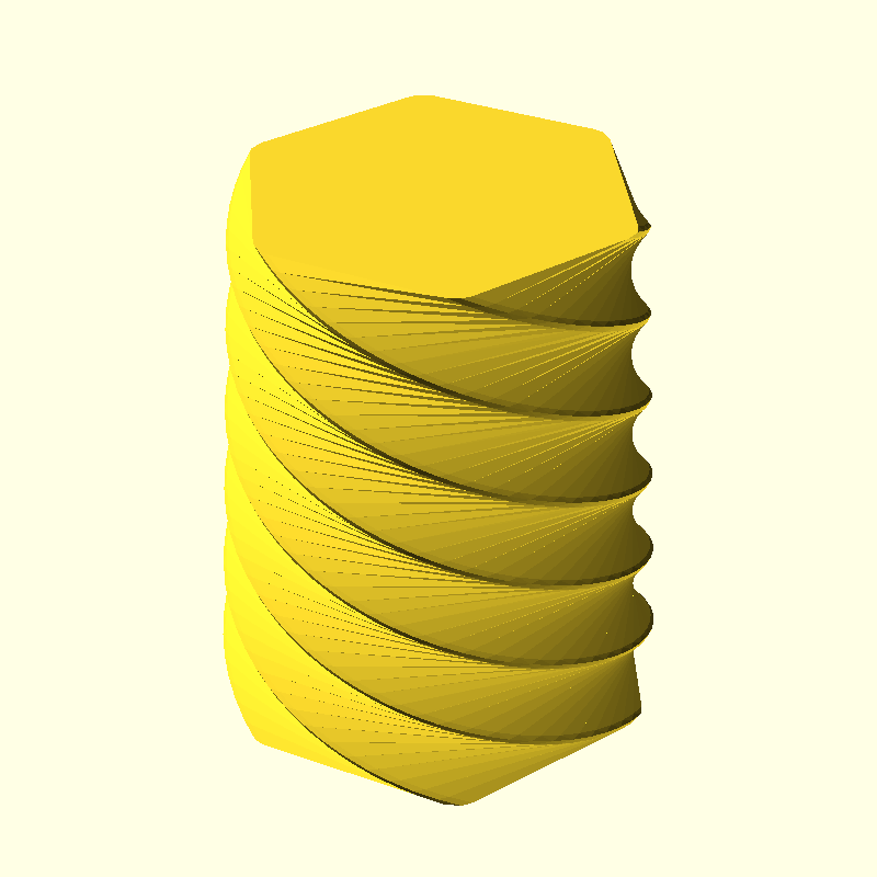 linear extrusion twisted 360