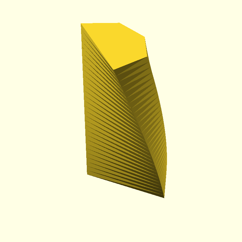 linear extrusion twisted 45