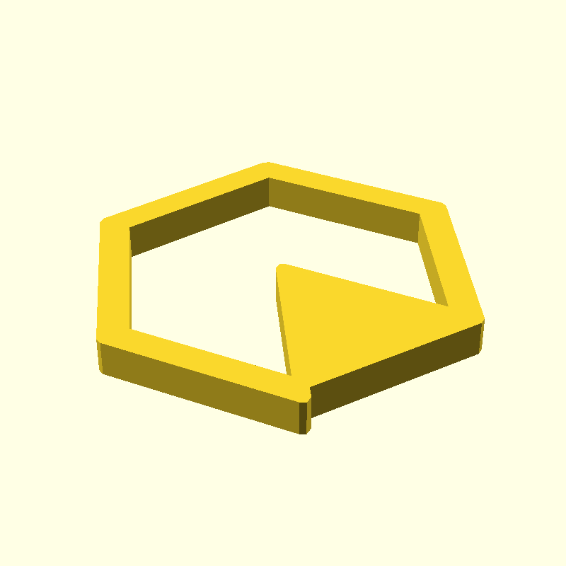 offset hexagon outward