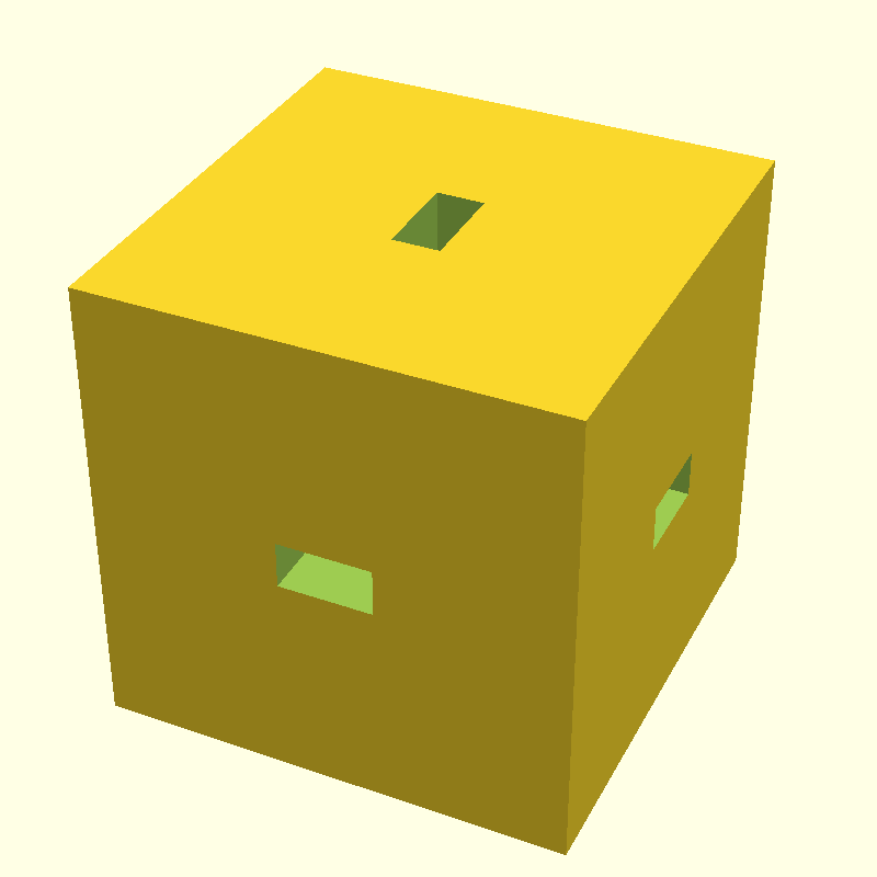 cube with t slot