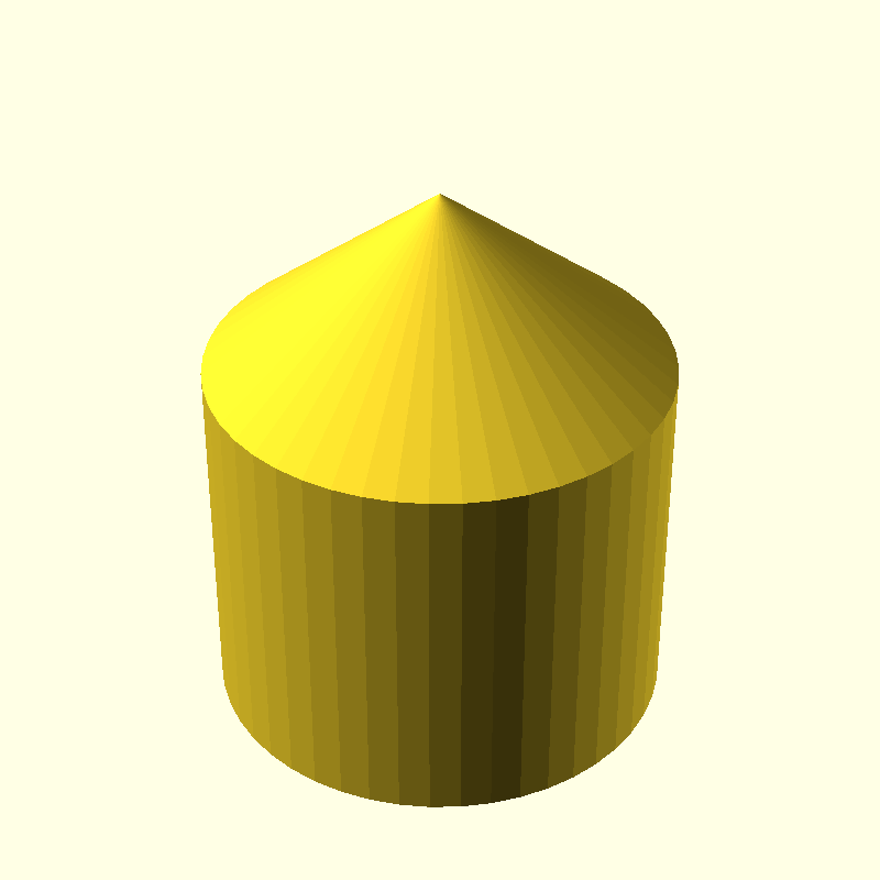 cylinder with cone top short