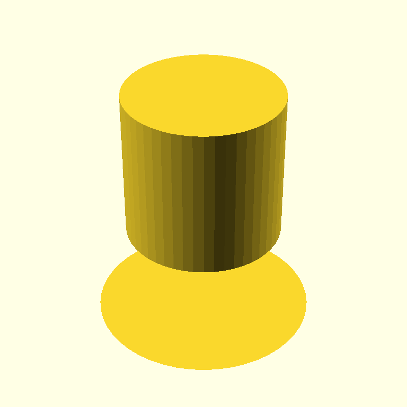 cylinder with conical base