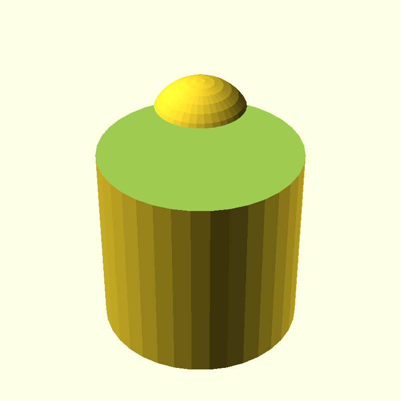 cylinder with top rounded