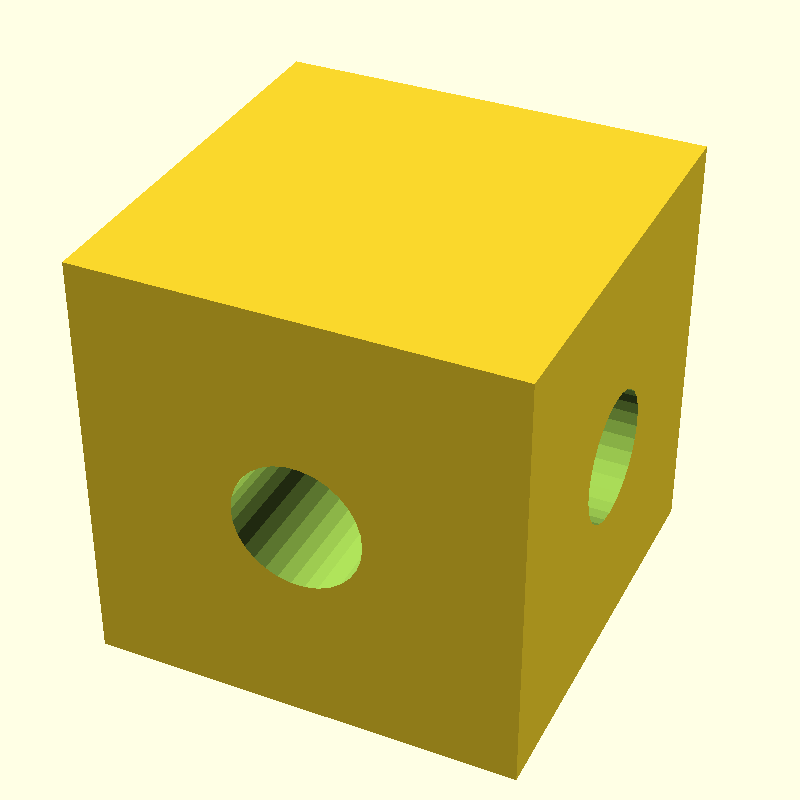 difference cube four holes