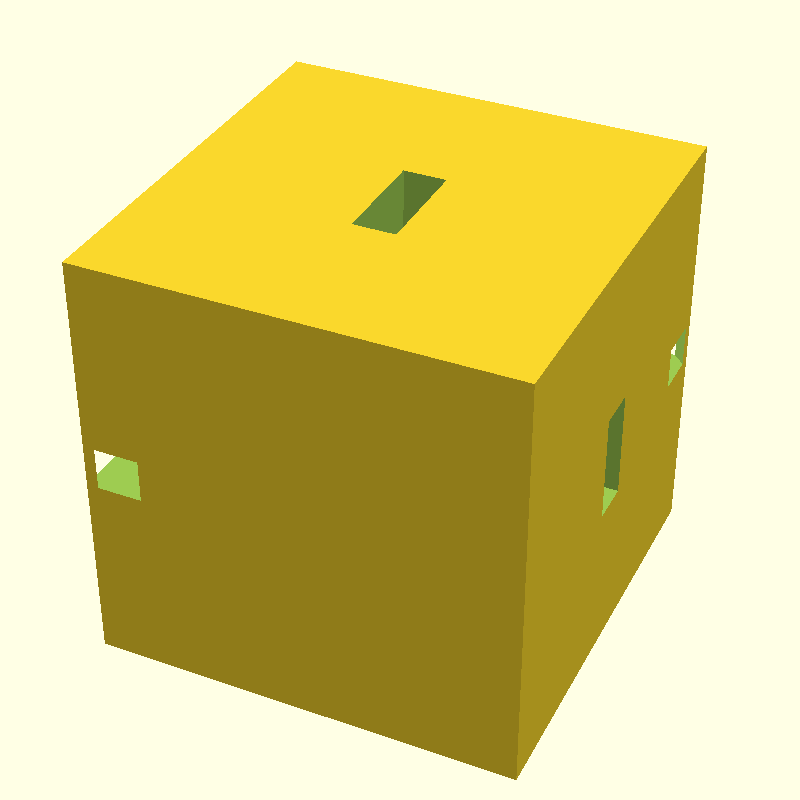 difference cube slot through