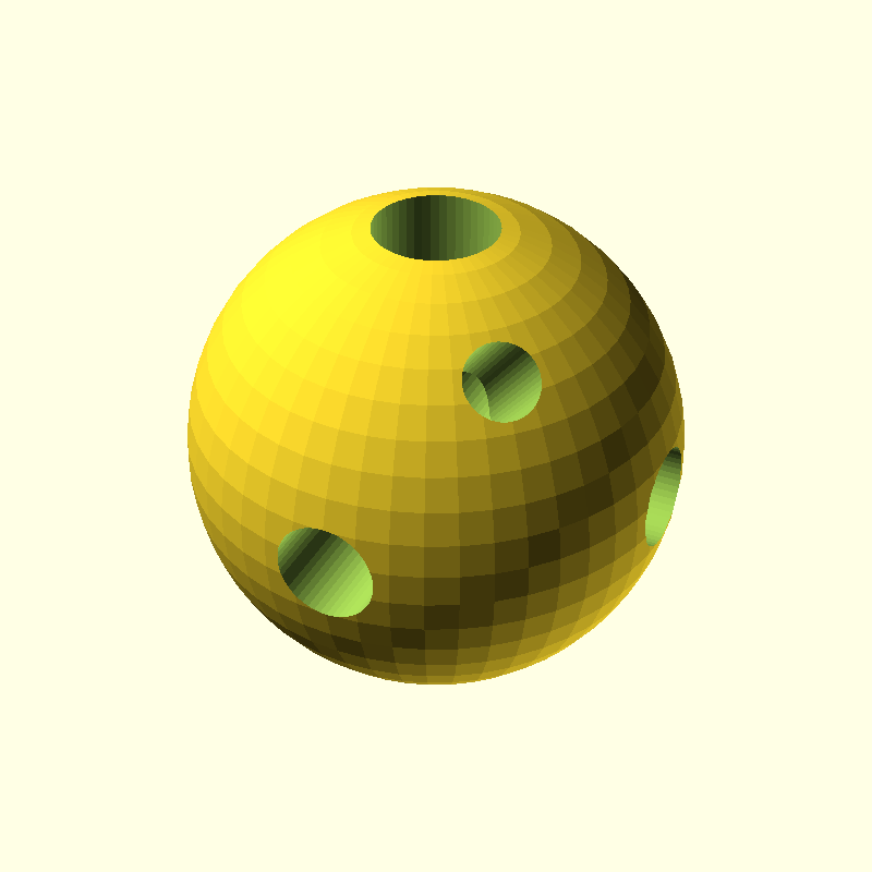 difference sphere hole