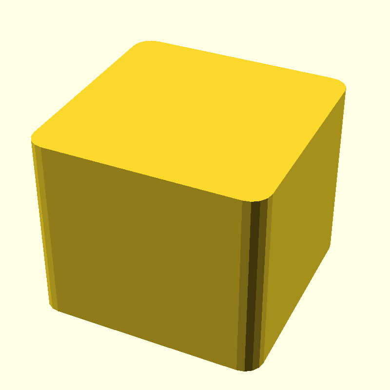 hollow box chamfered