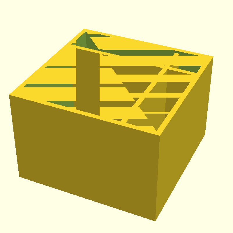 hollow box with separator