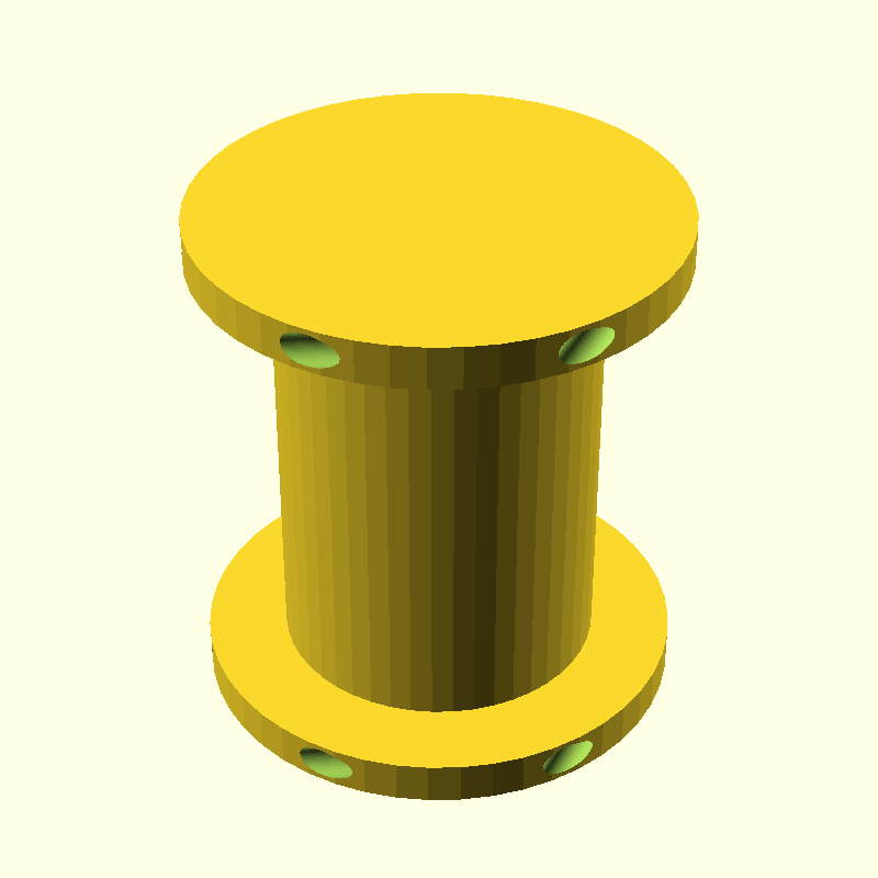 hollow cylinder flanged