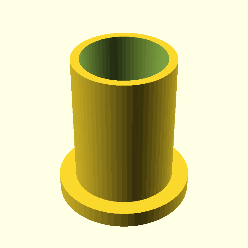 hollow cylinder with base