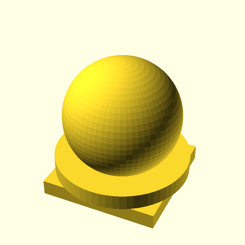 hollow sphere with base