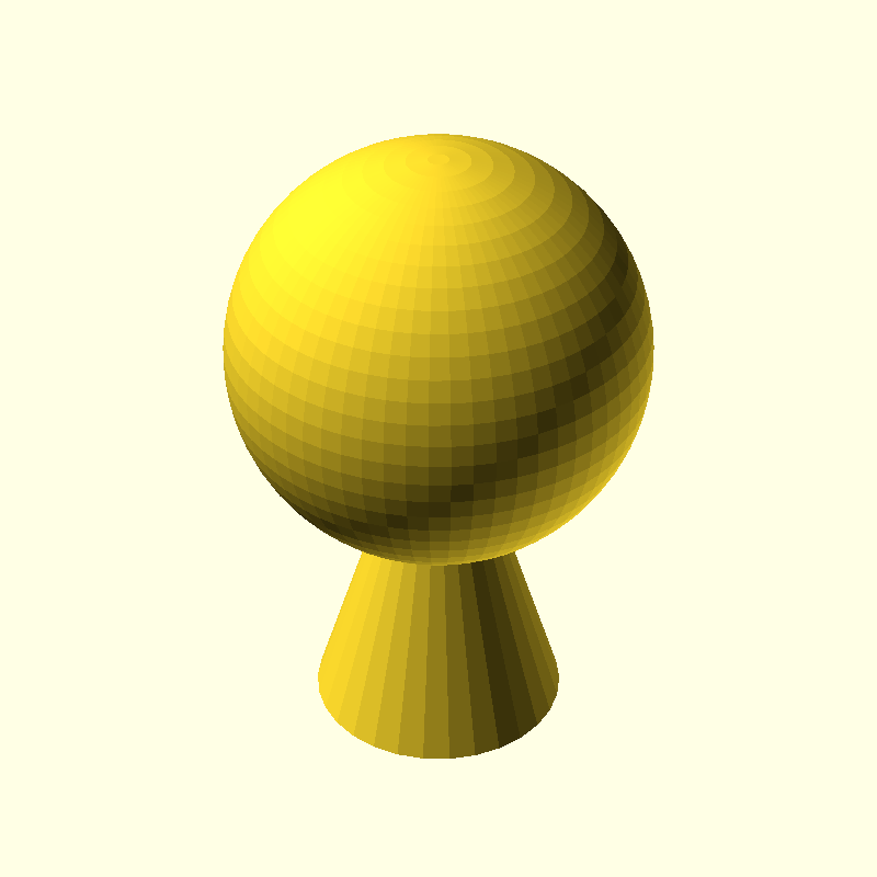 intersection cone sphere