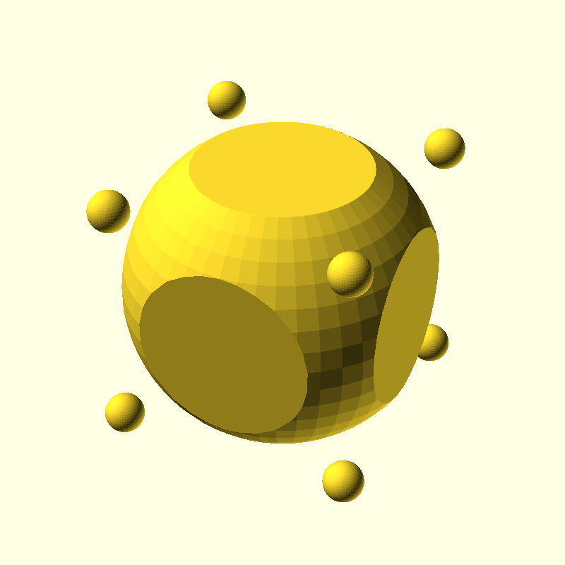 intersection cube sphere large