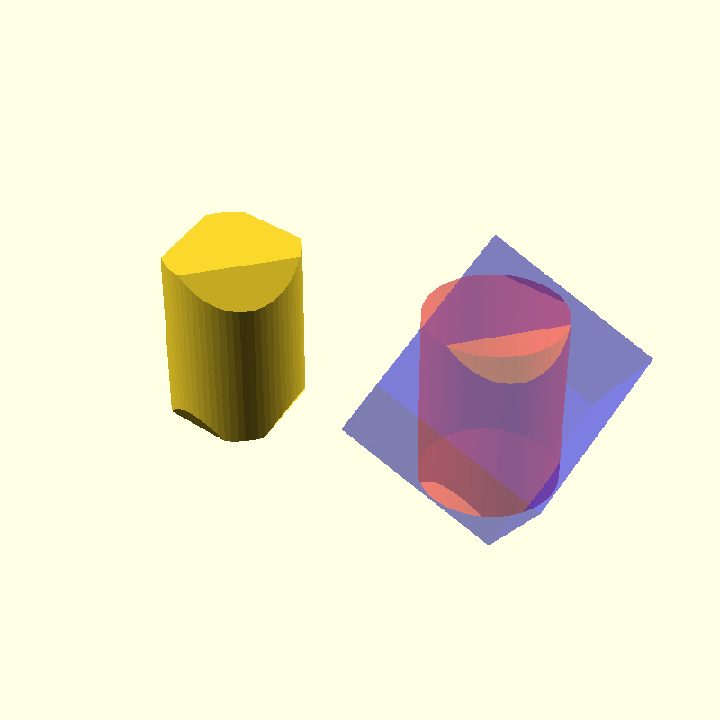 intersection cylinder cube