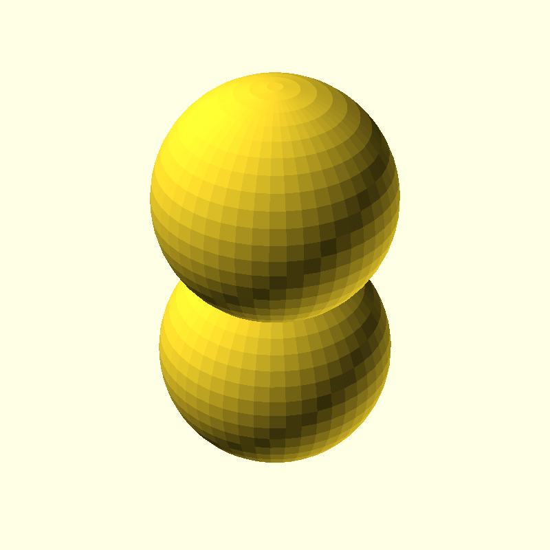 intersection cylinder two spheres