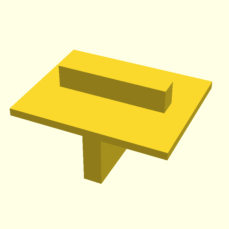 platform with center support