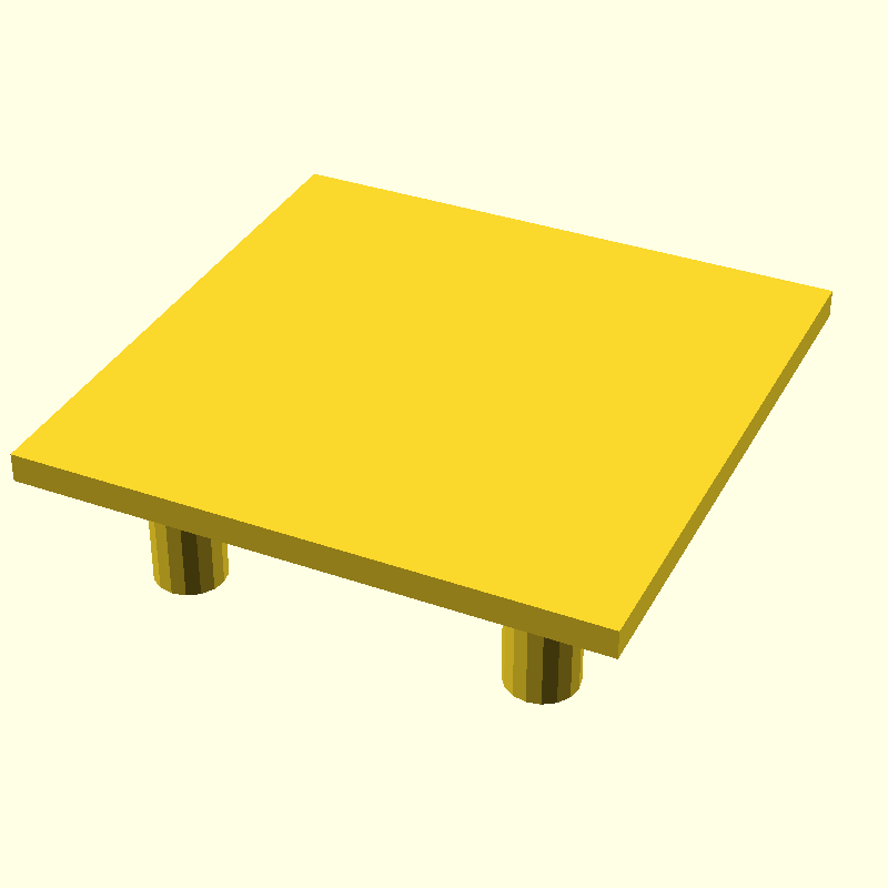 platform with four supports