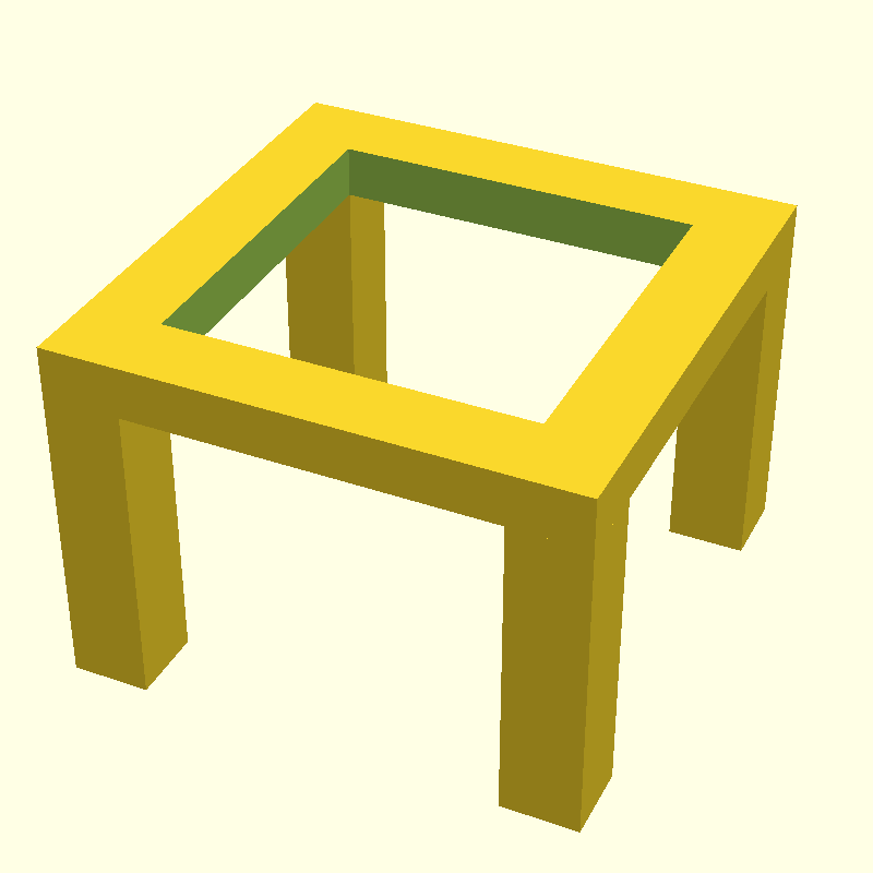 platform with square legs