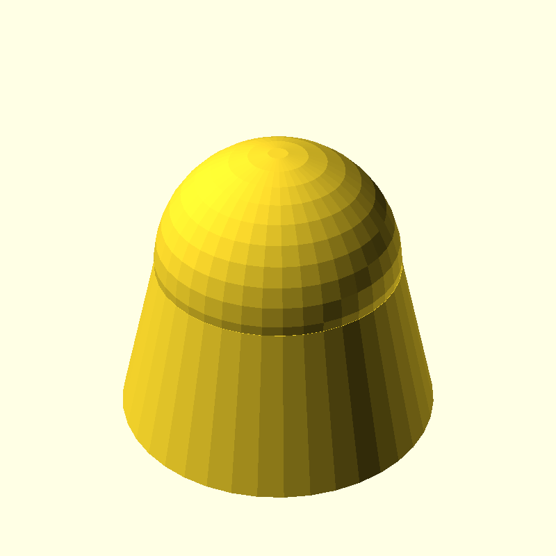 sphere with base cone