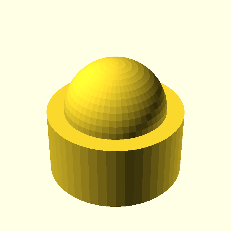 sphere with base cylindrical
