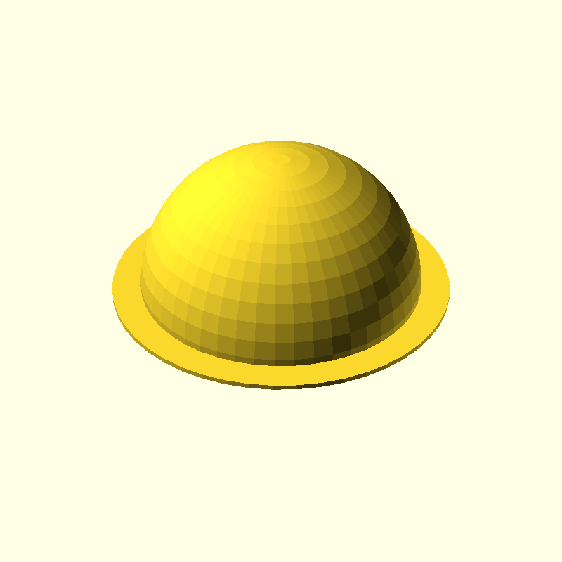 sphere with flat bottom