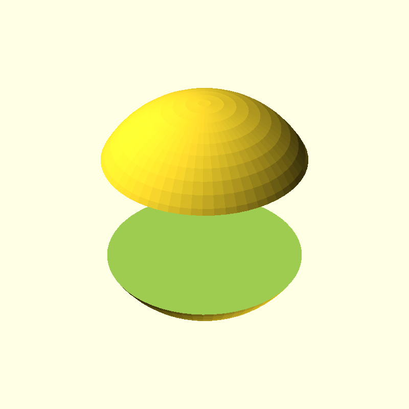 sphere with flat top