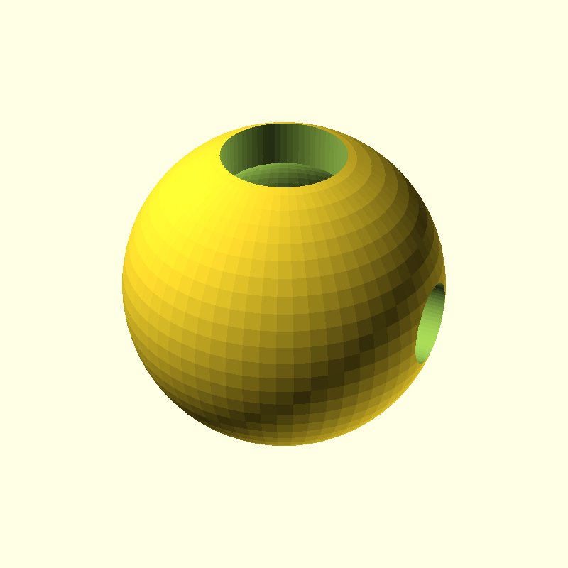 sphere with opening
