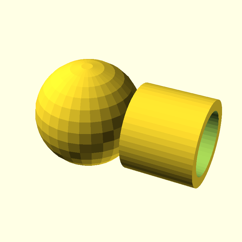 sphere with opening side