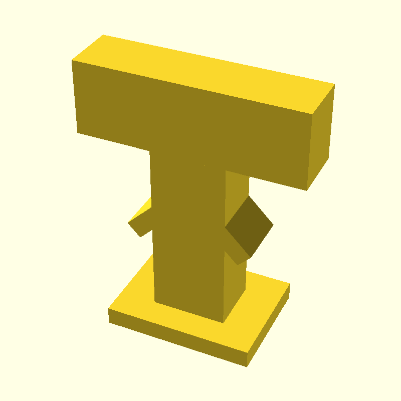 union bracket t shape